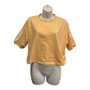 Adidas Apricot Apparel tee shirt with Logo size medium keyhole back